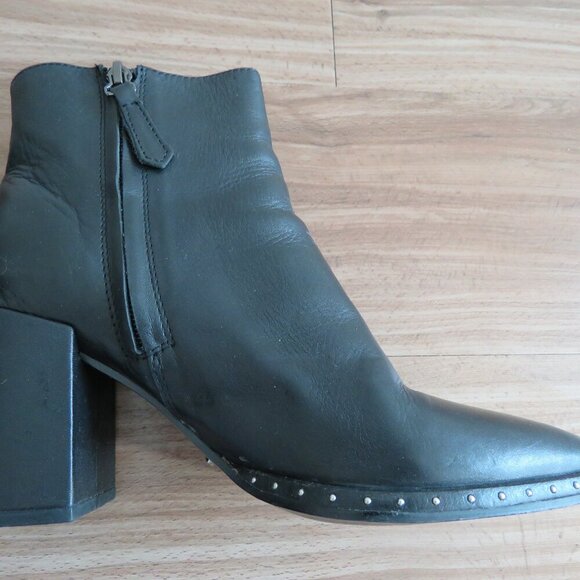 TONY BIANCO Bailey Leather Studded Booties Boots in Black Albany - Size US 6.5 - Picture 13 of 16